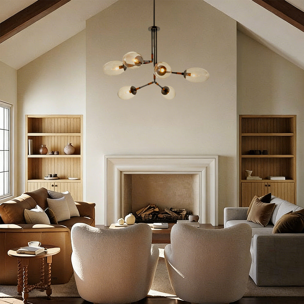 Frances Glass Chandelier-Fullstarlighting
