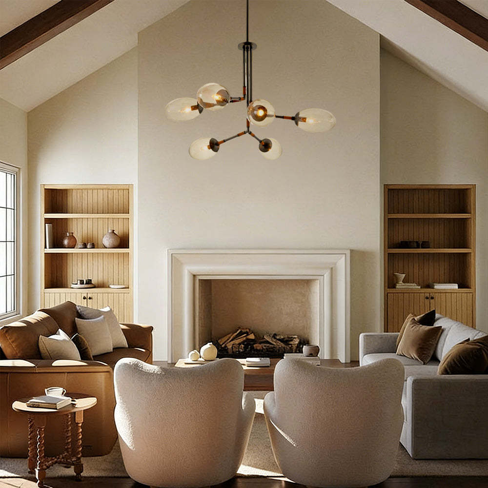 Frances Glass Chandelier-Fullstarlighting