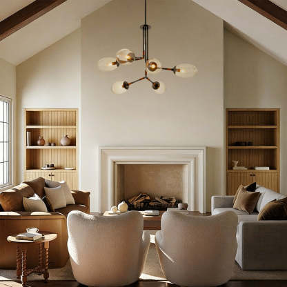 Frances Glass Chandelier-Fullstarlighting