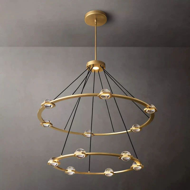 Genius Two-Tier Round Chandelier 48"-Fullstarlighting