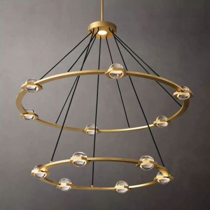 Genius Two-Tier Round Chandelier 48"-Fullstarlighting