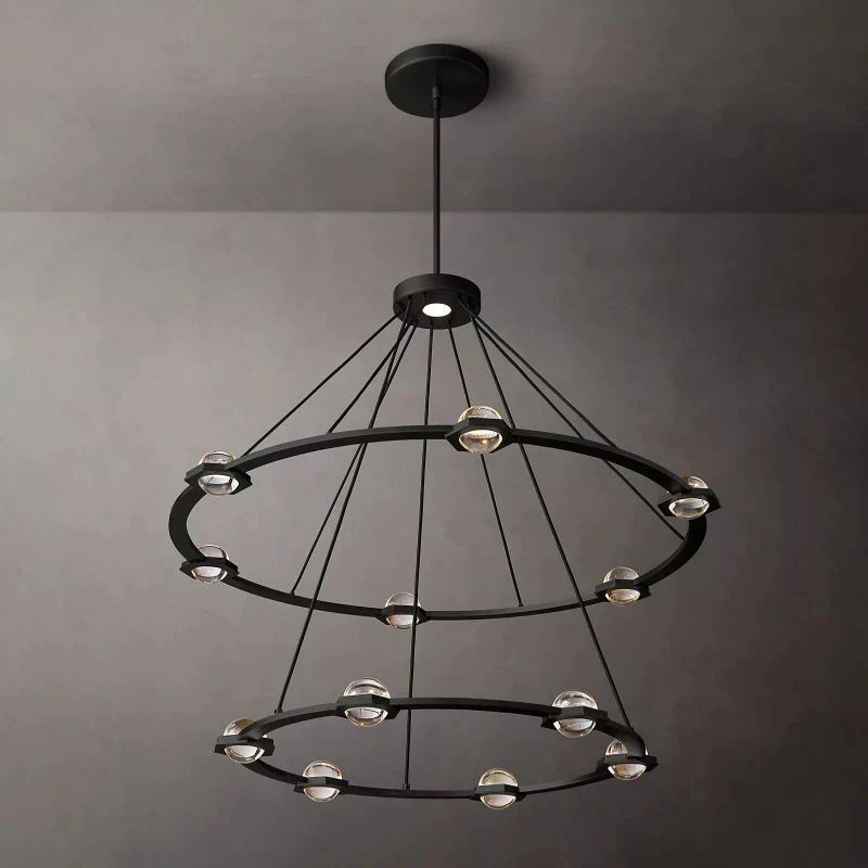 Genius Two-Tier Round Chandelier 48"-Fullstarlighting