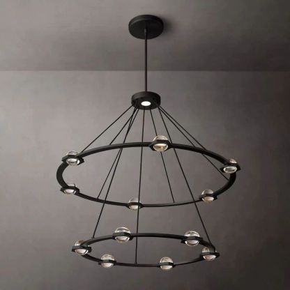 Genius Two-Tier Round Chandelier 48"-Fullstarlighting