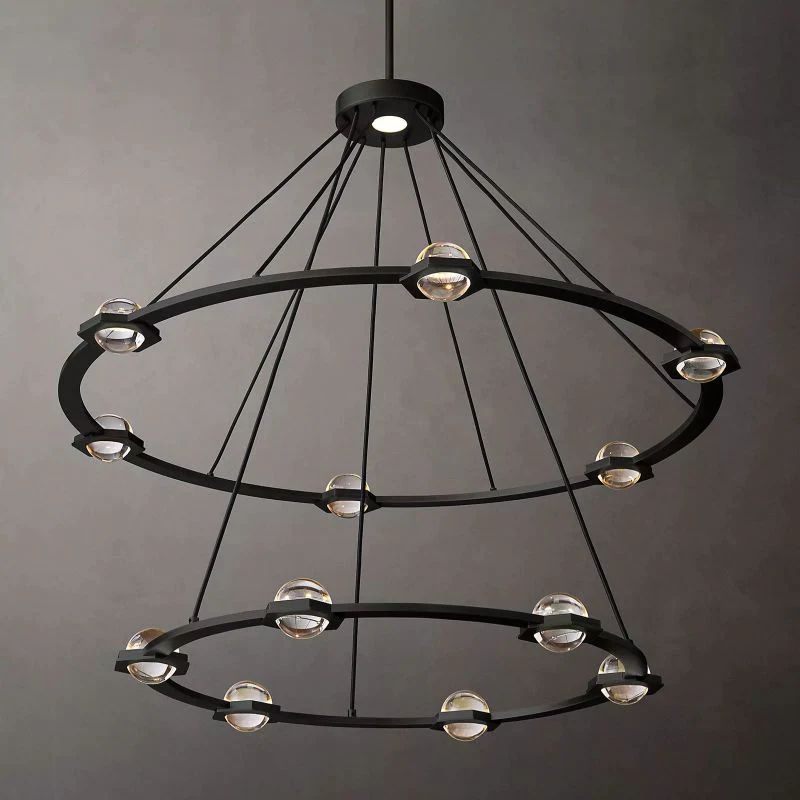Genius Two-Tier Round Chandelier 48"-Fullstarlighting