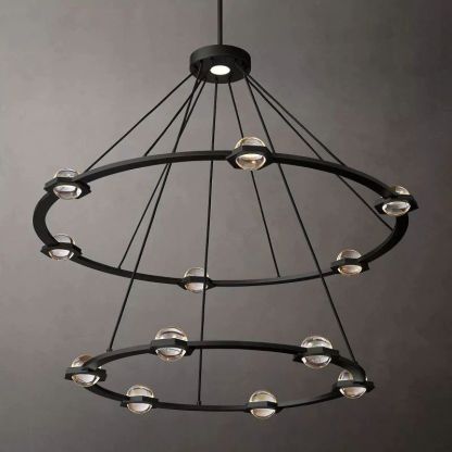 Genius Two-Tier Round Chandelier 48"-Fullstarlighting