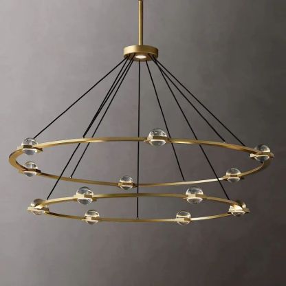 Genius Two-Tier Round Chandelier 60"-Fullstarlighting