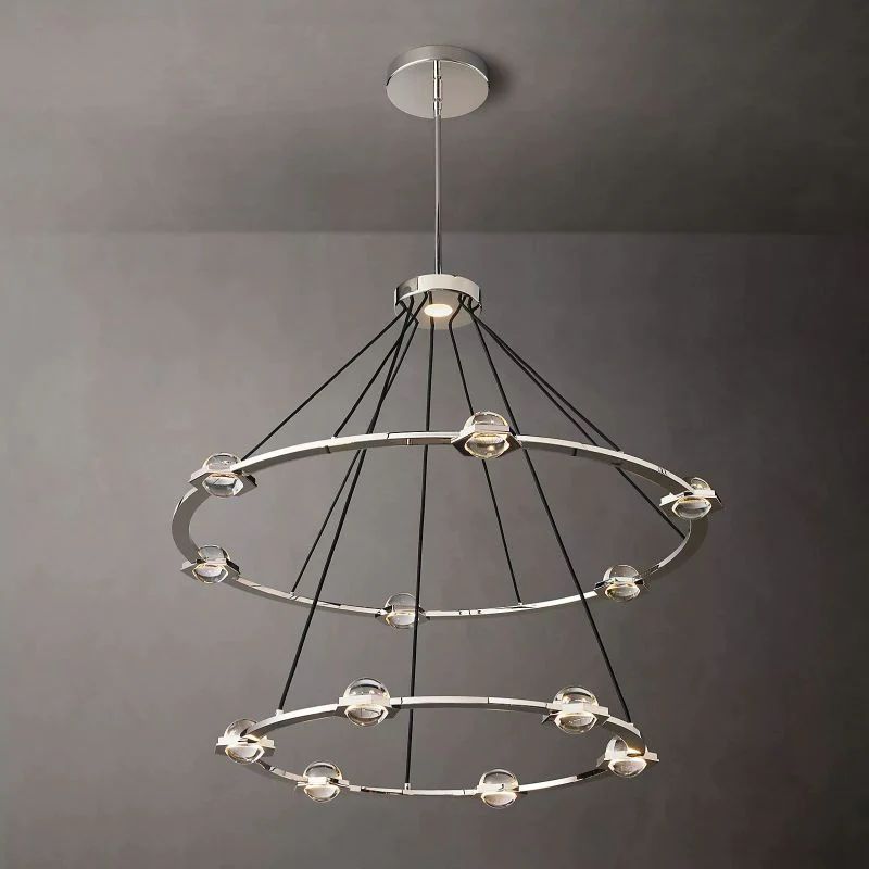Genius Two-Tier Round Chandelier 48"-Fullstarlighting