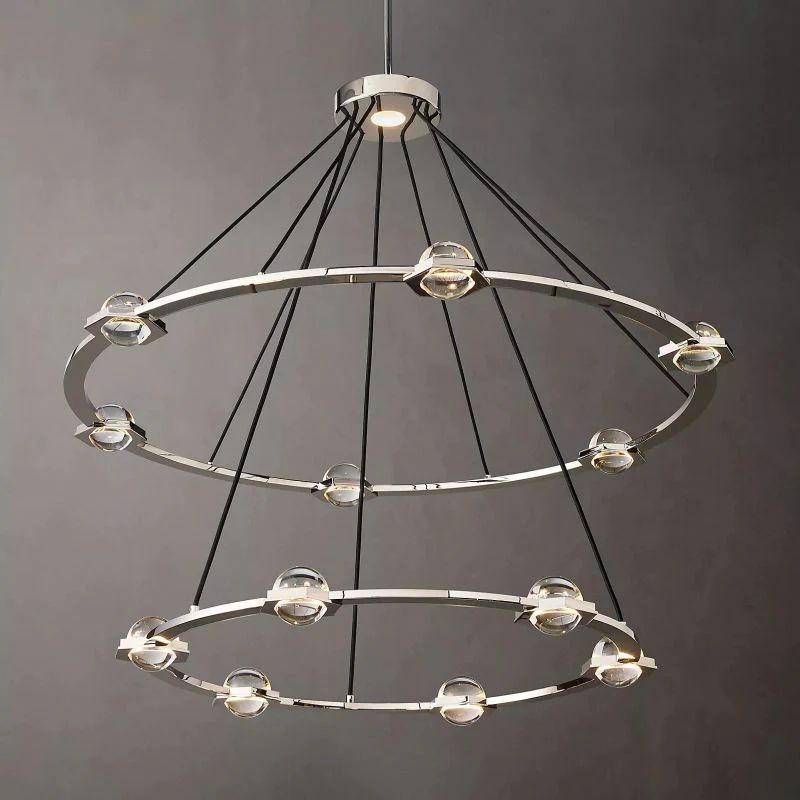 Genius Two-Tier Round Chandelier 48"-Fullstarlighting