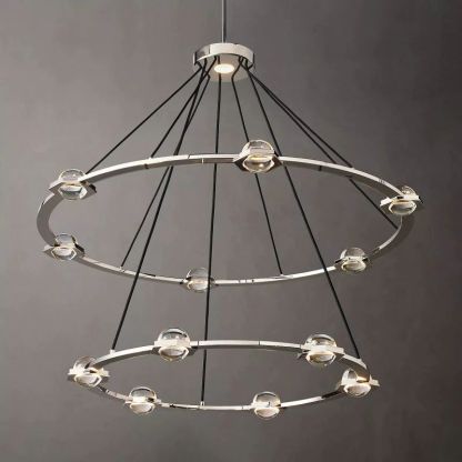 Genius Two-Tier Round Chandelier 48"-Fullstarlighting