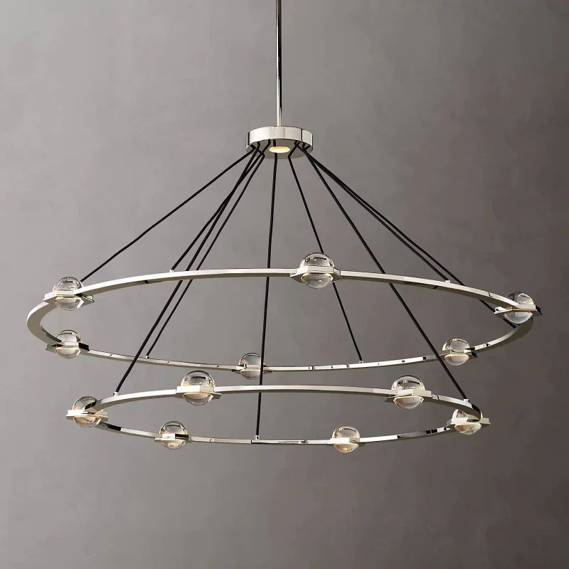 Genius Two-Tier Round Chandelier 60"-Fullstarlighting