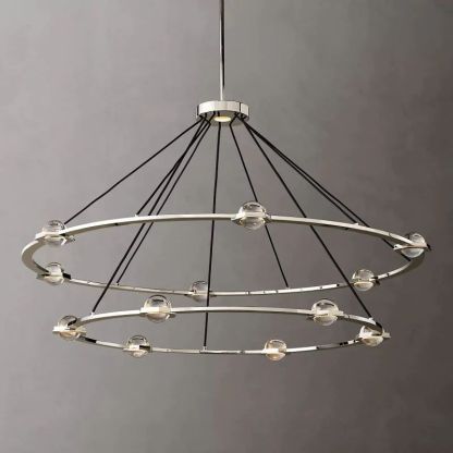 Genius Two-Tier Round Chandelier 60"-Fullstarlighting