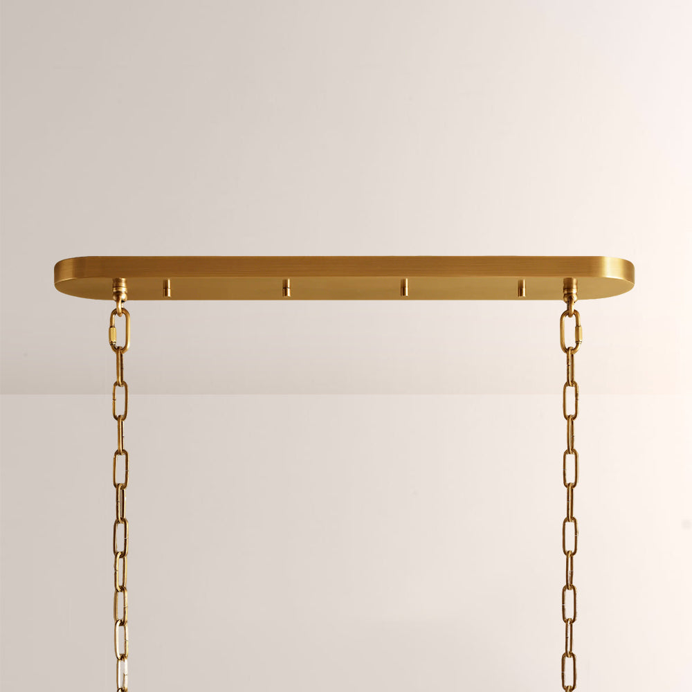 Ghiaccia Textured Glass Linear Chandelier