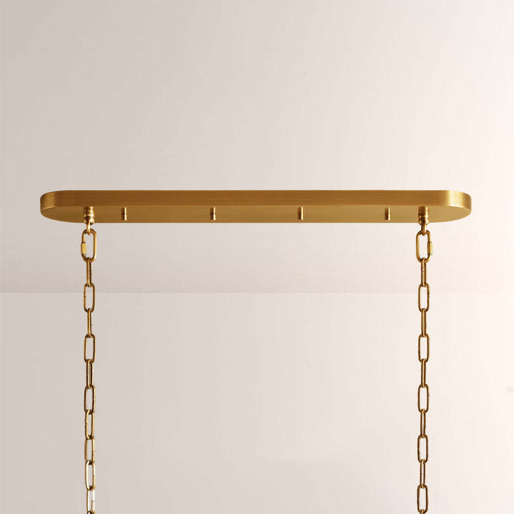Ghiaccia Textured Glass Linear Chandelier