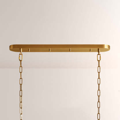 Ghiaccia Textured Glass Linear Chandelier