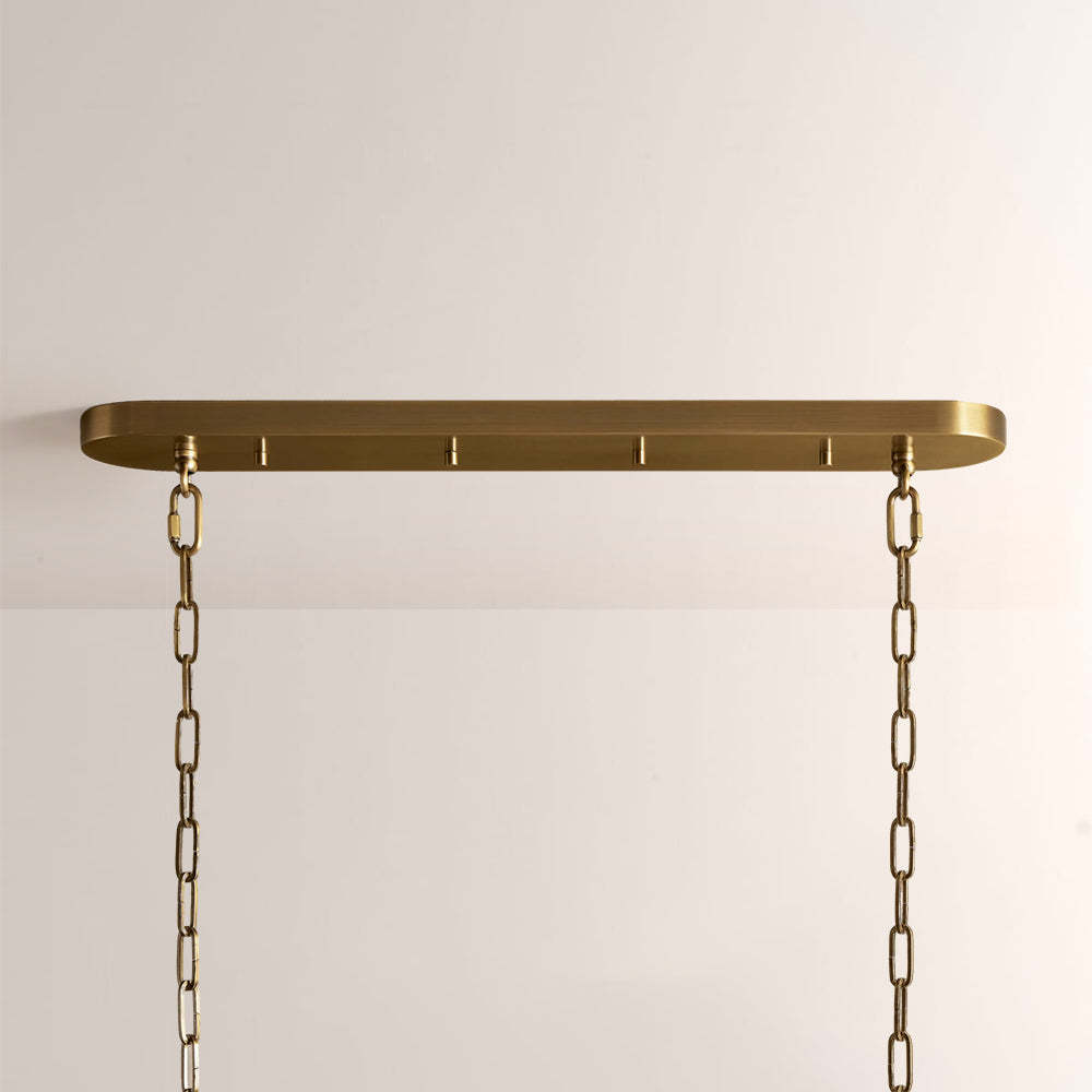Ghiaccia Textured Glass Linear Chandelier