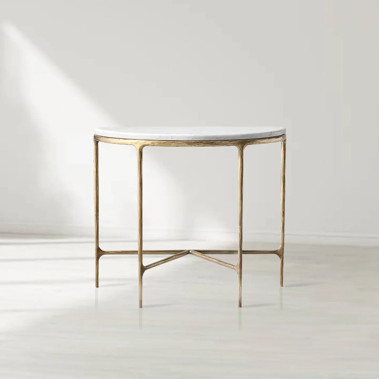 Giacometti Marble Demilune Console Table