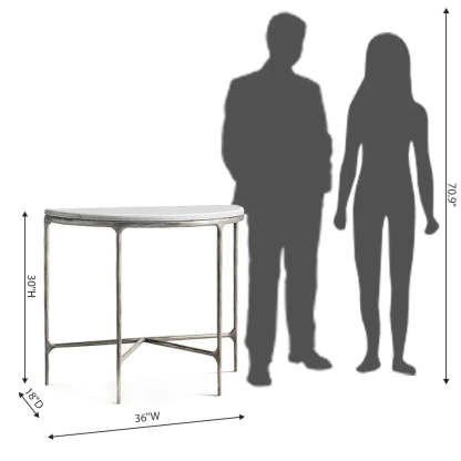 Giacometti Marble Demilune Console Table-Fullstarlighting