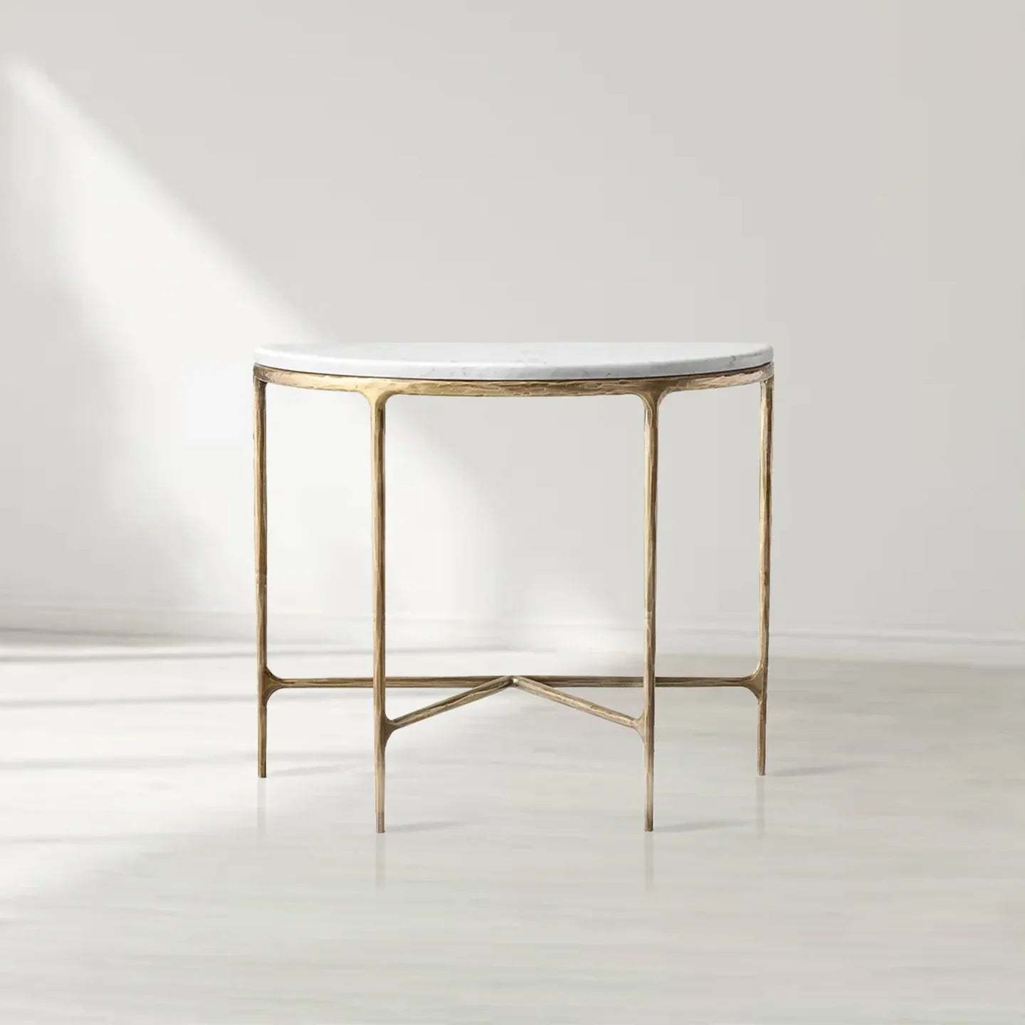 Giacometti Marble Demilune Console Table