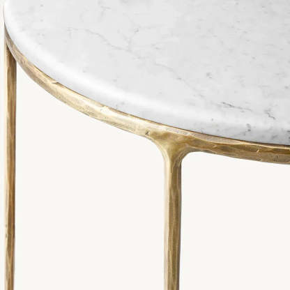 Giacometti Marble Demilune Console Table-Fullstarlighting