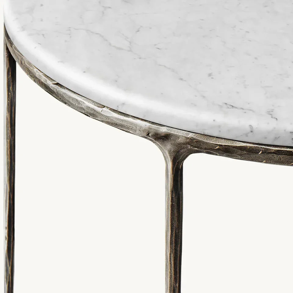 Giacometti Marble Demilune Console Table-Fullstarlighting