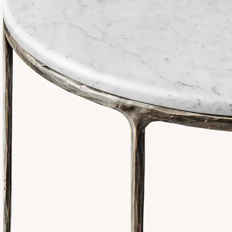 Giacometti Marble Demilune Console Table-Fullstarlighting