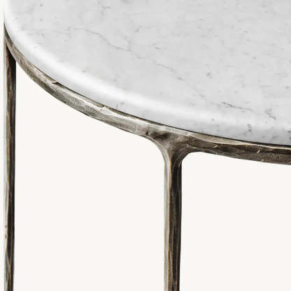 Giacometti Marble Demilune Console Table