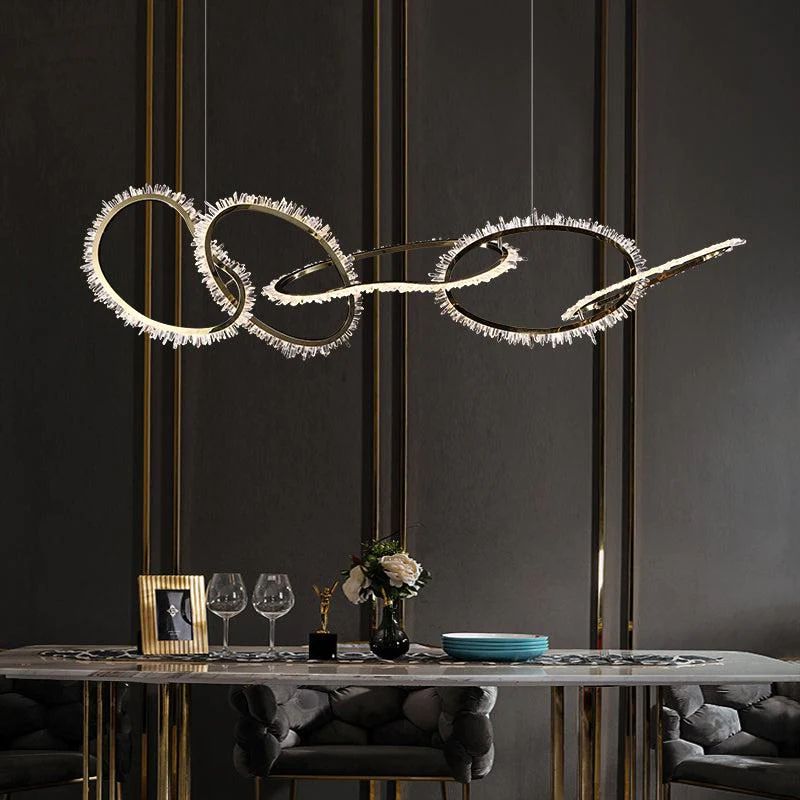 Gina Rock Crystal Irregular Round Chandelier-Fullstarlighting