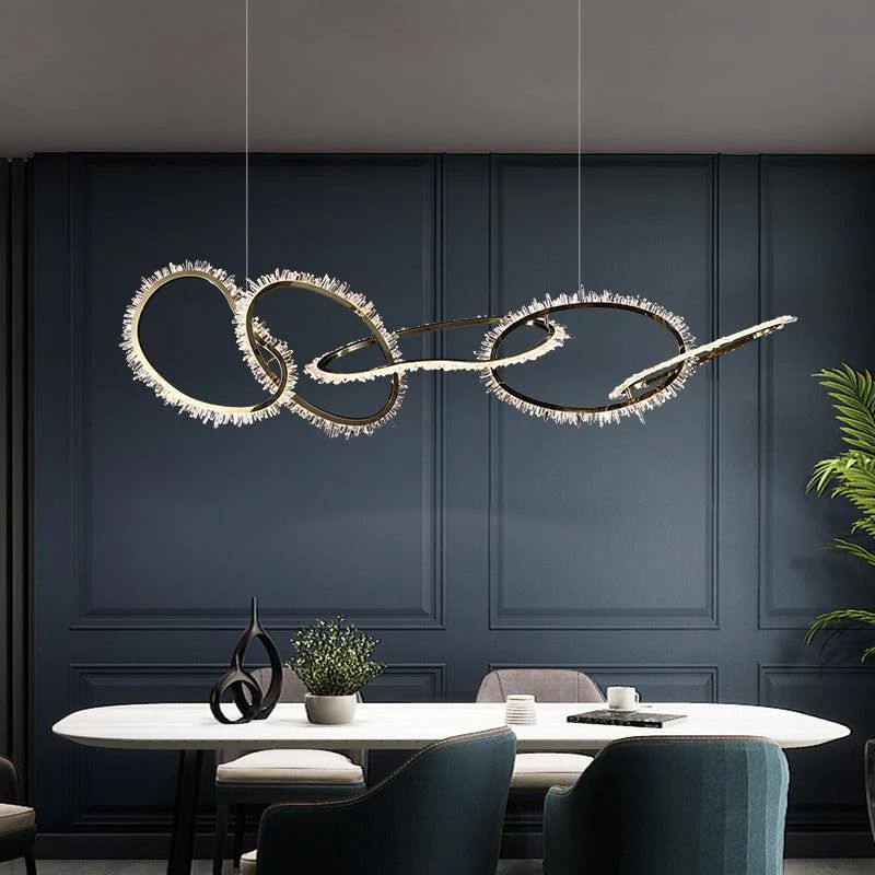 Gina Rock Crystal Irregular Round Chandelier-Fullstarlighting