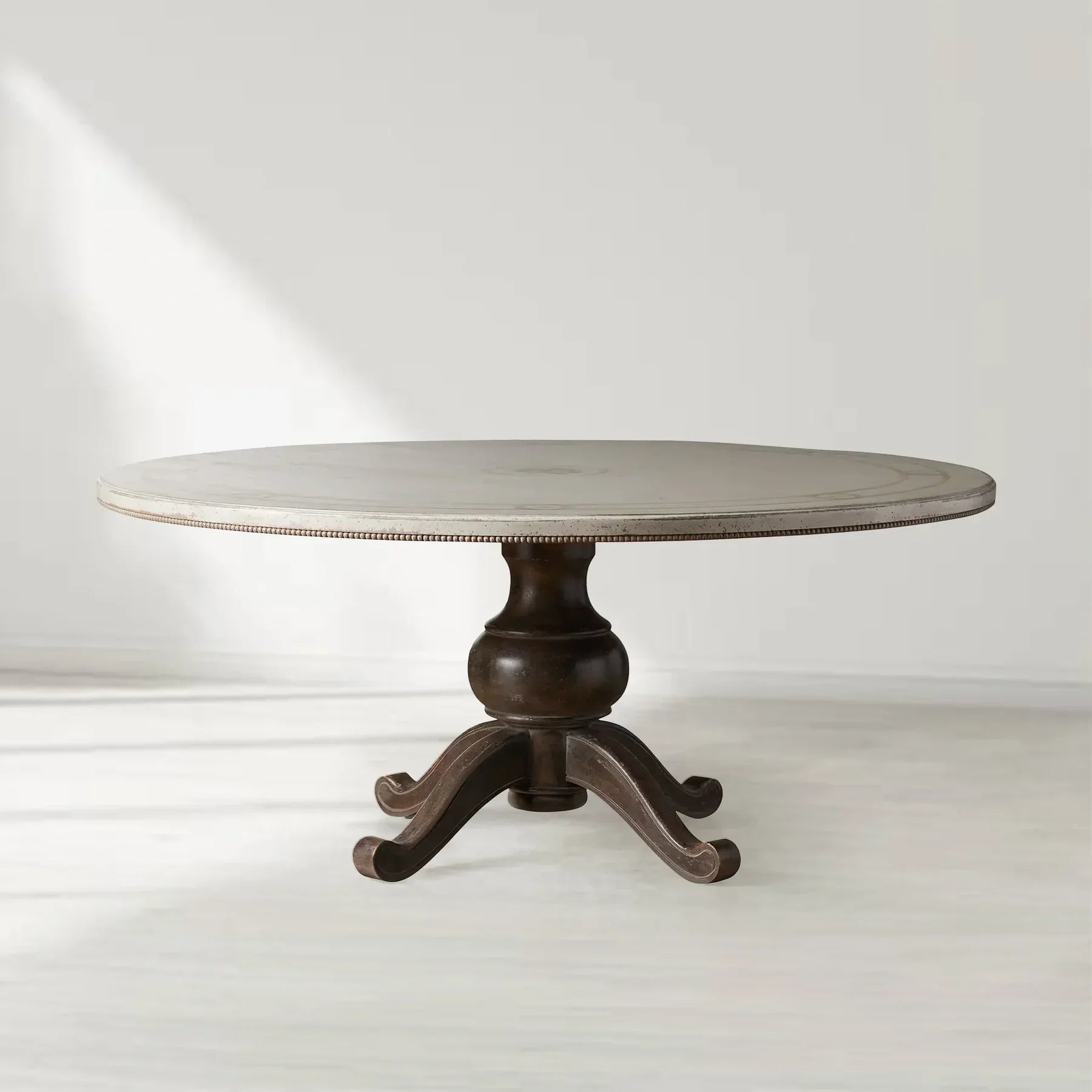 Girardi Round Wood Dining Table with BellArte Base-Fullstarlighting