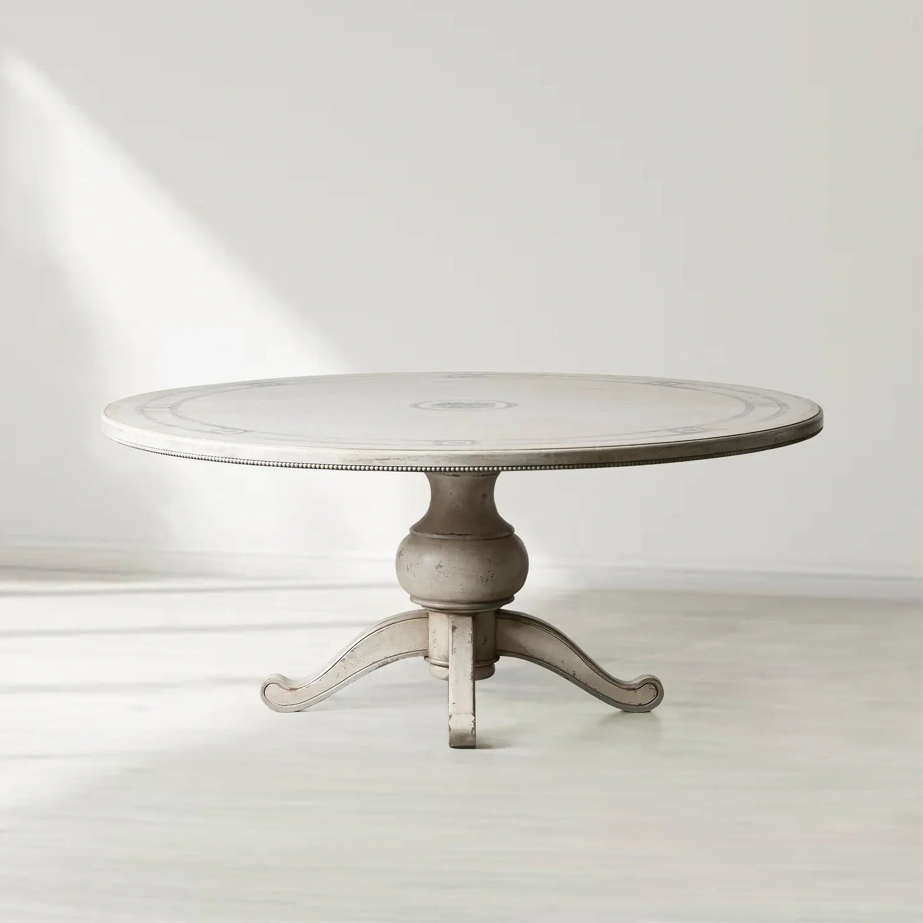 Girardi Round Wood Dining Table with BellArte Base-Fullstarlighting