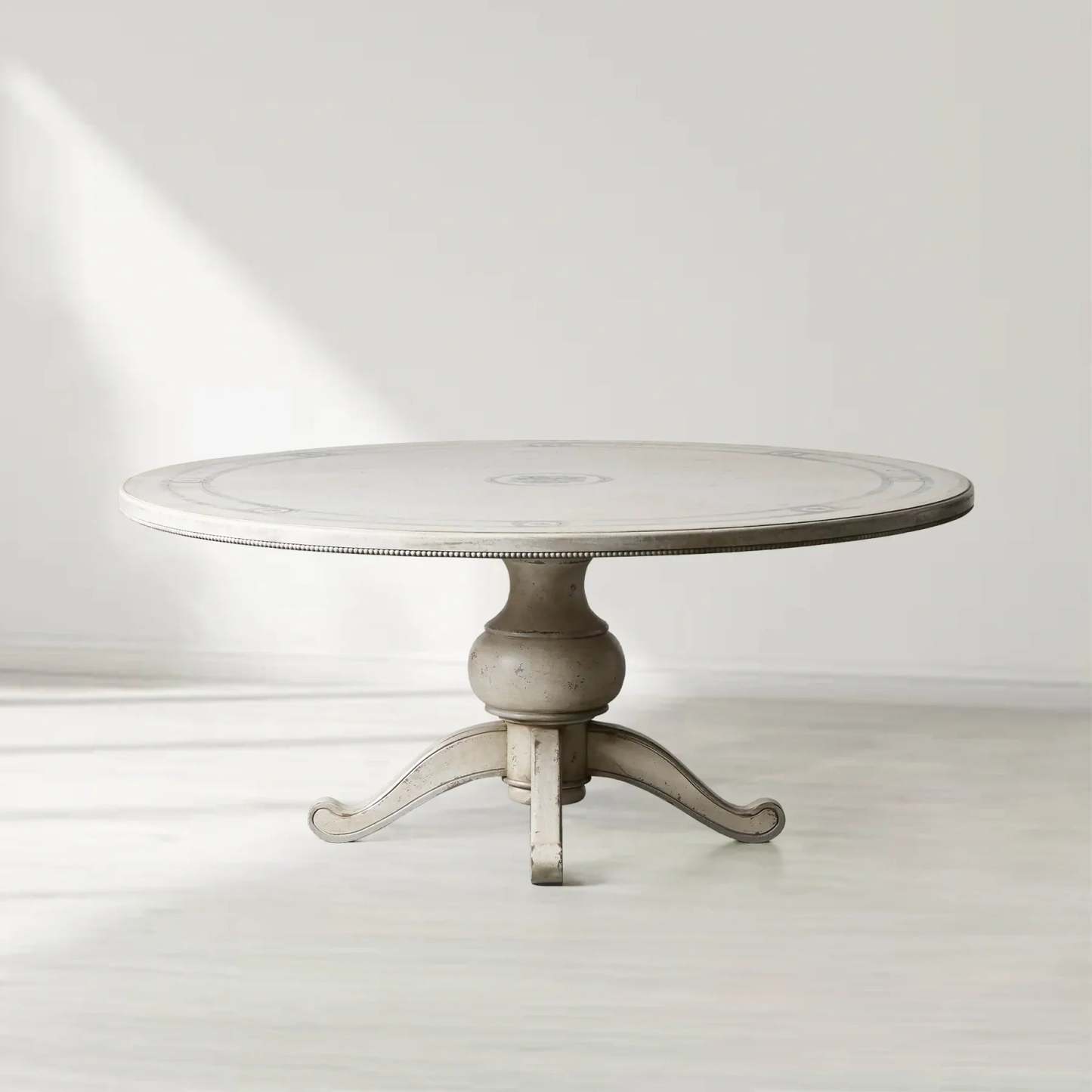 Girardi Round Wood Dining Table with BellArte Base-Fullstarlighting
