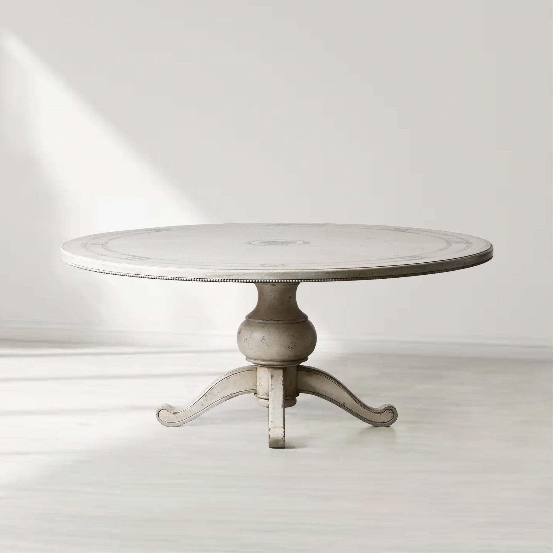 Girardi Round Wood Dining Table with BellArte Base-Fullstarlighting