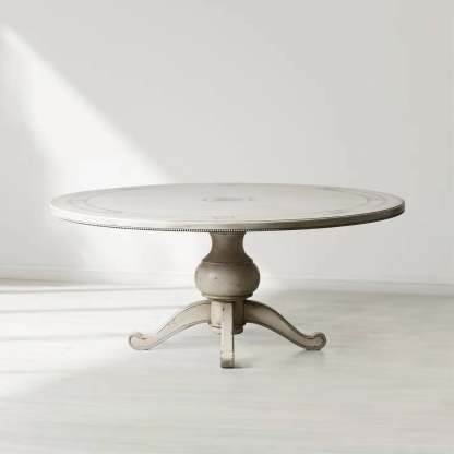 Girardi Round Wood Dining Table with BellArte Base-Fullstarlighting
