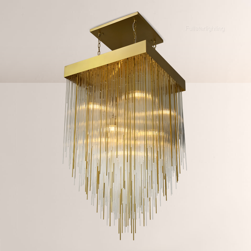 Canon Square Chandelier 30"-Fullstarlighting