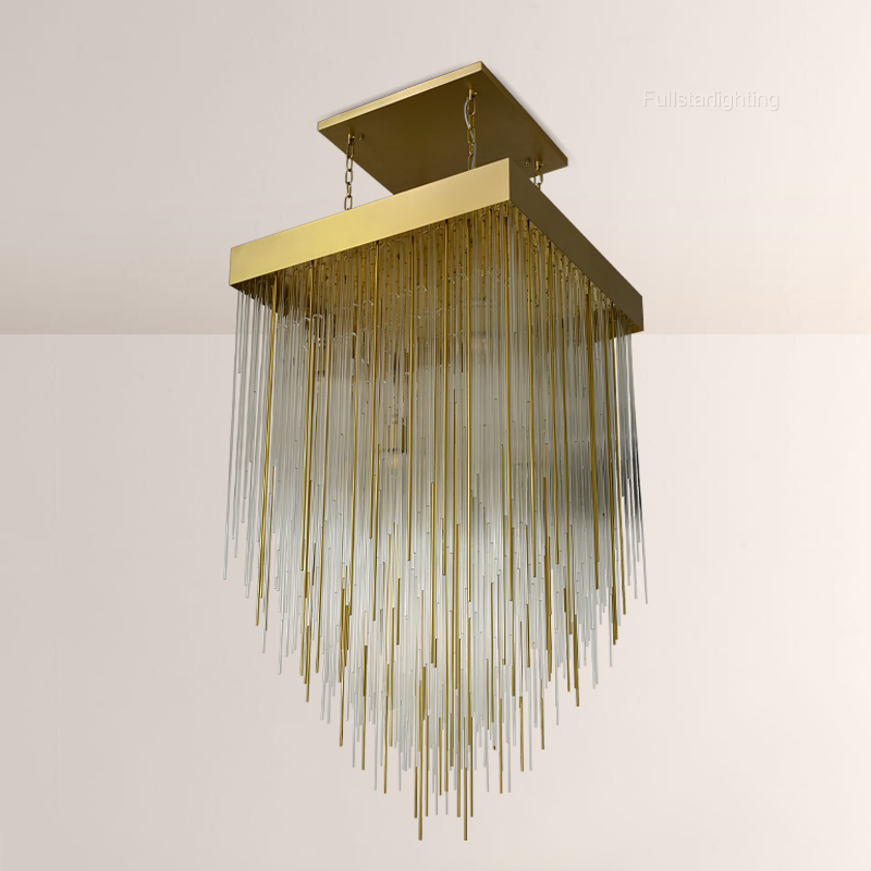 Canon Square Chandelier 30"-Fullstarlighting