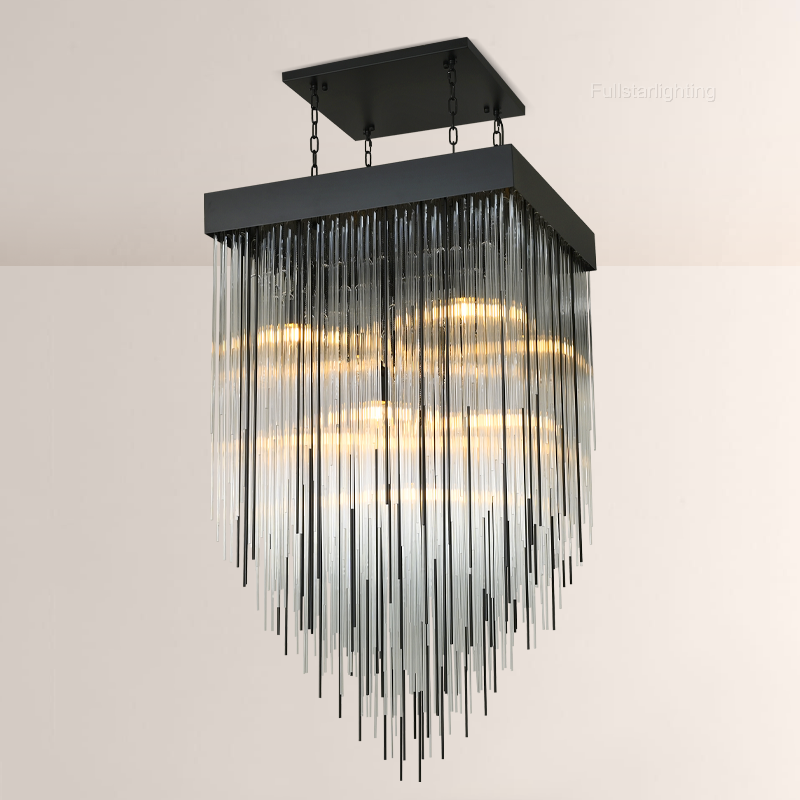 Canon Square Chandelier 30"-Fullstarlighting