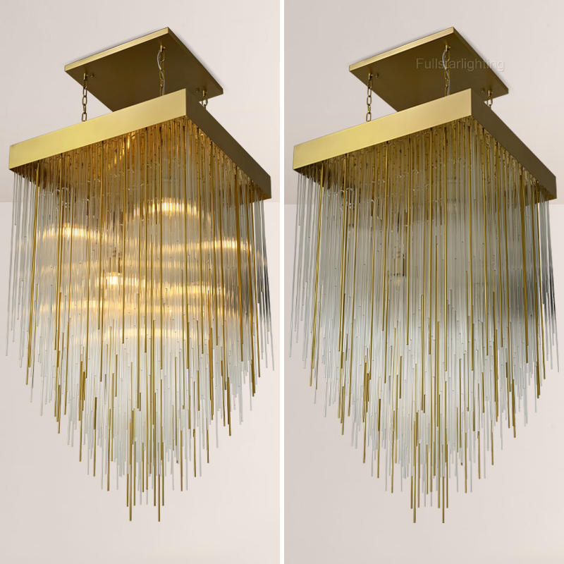 Canon Square Chandelier 30"-Fullstarlighting