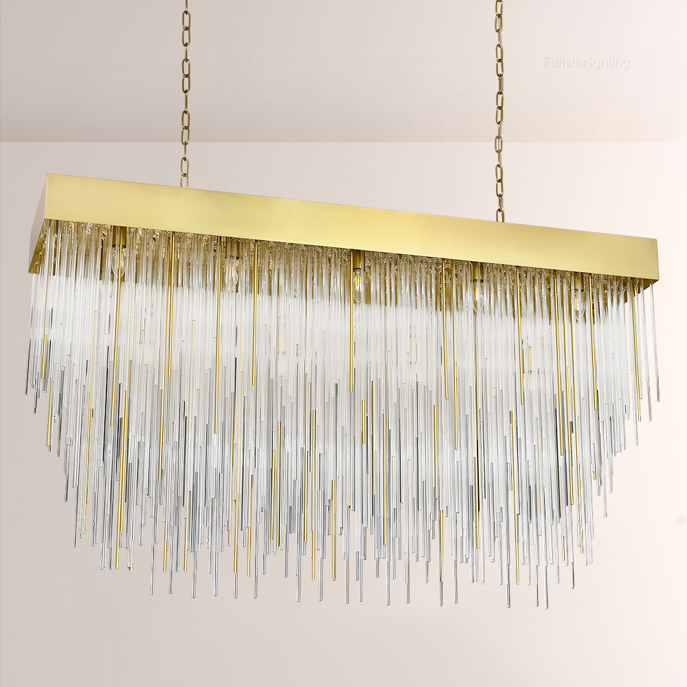 Canon Rectangular Chandelier 54"-Fullstarlighting