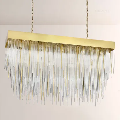 Canon Rectangular Chandelier 54"