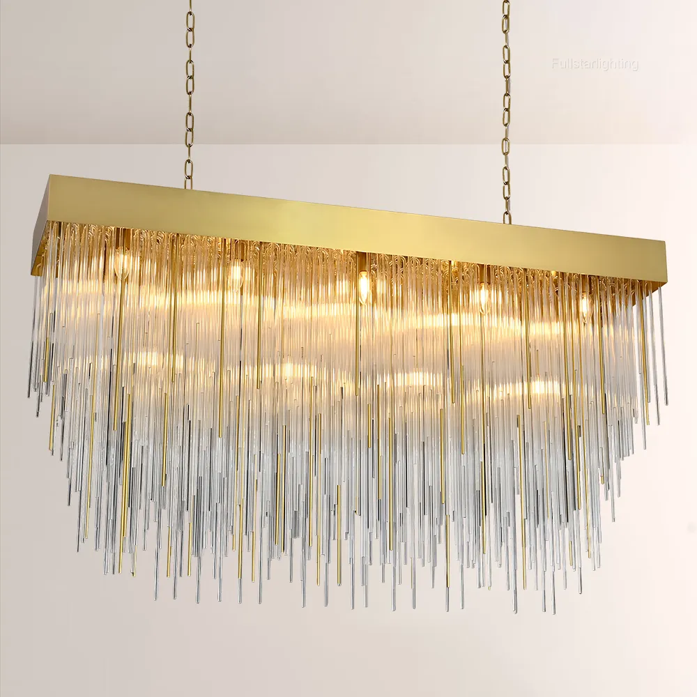 Canon Rectangular Chandelier 54"