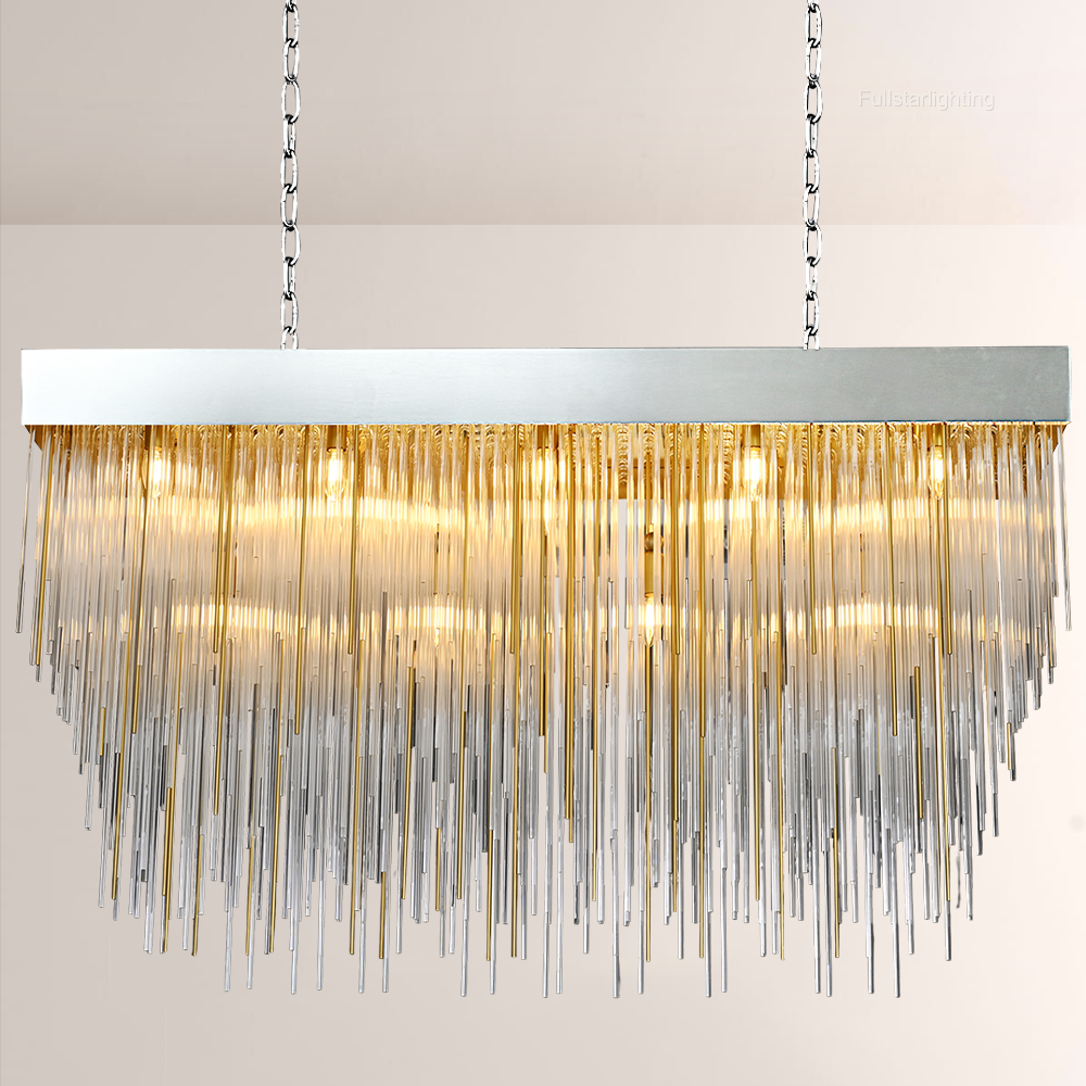 Canon Rectangular Chandelier 54"-Fullstarlighting