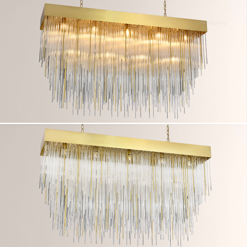 Canon Rectangular Chandelier 54"-Fullstarlighting