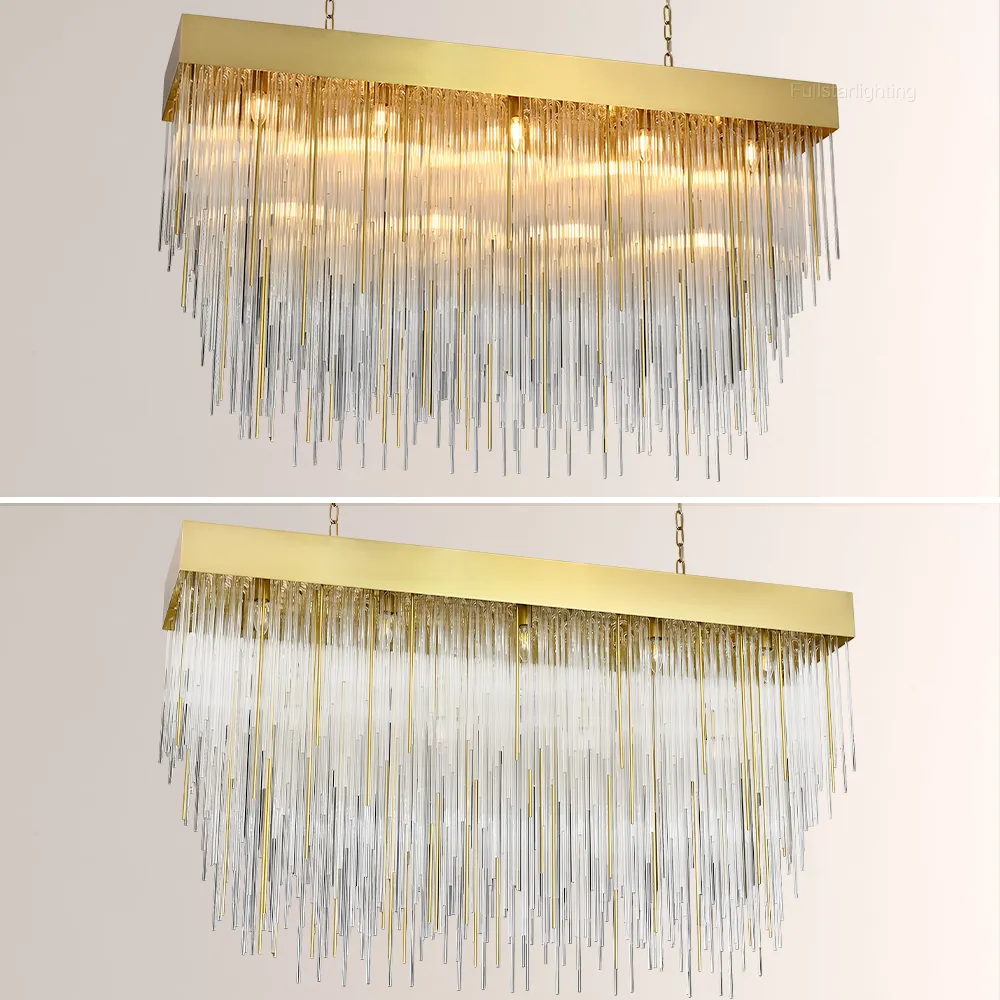 Canon Rectangular Chandelier 54"