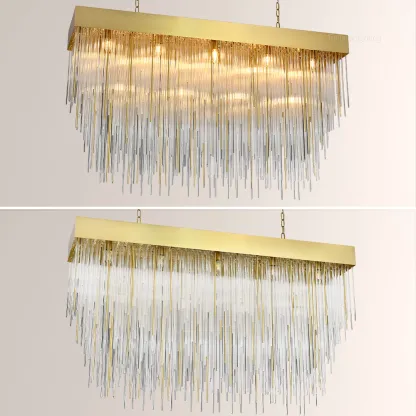 Canon Rectangular Chandelier 54"