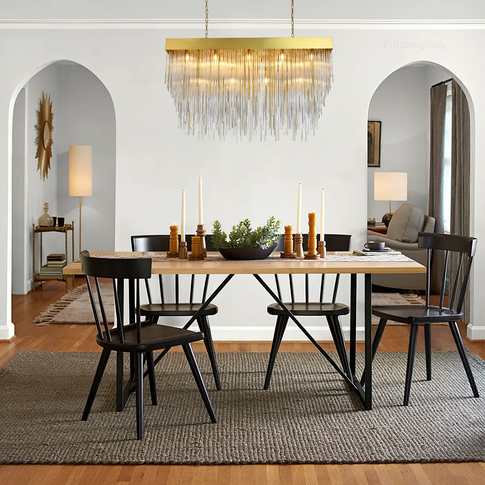 Canon Rectangular Chandelier 54"