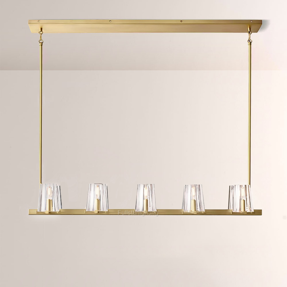 Karous Glass Linear Chandelier 49"