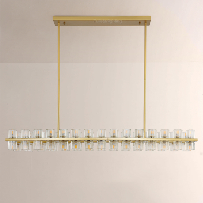 Niko Wine-Glass Rectangular Chandelier 54"-Fullstarlighting