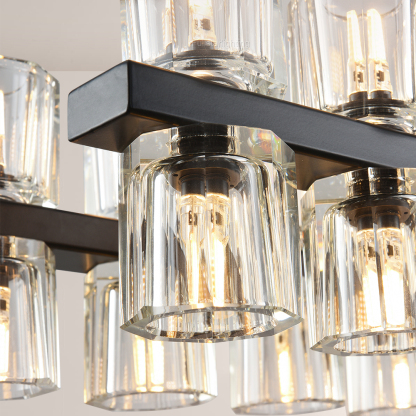 Niko Wine-Glass Rectangular Chandelier 54"-Fullstarlighting
