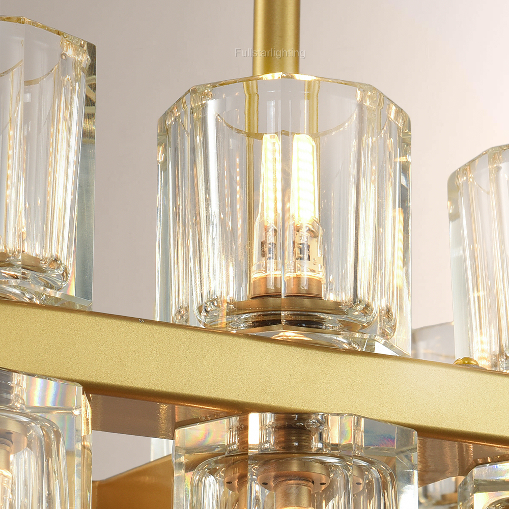 Niko Wine-Glass Rectangular Chandelier 54''