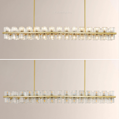 Niko Wine-Glass Rectangular Chandelier 54"-Fullstarlighting